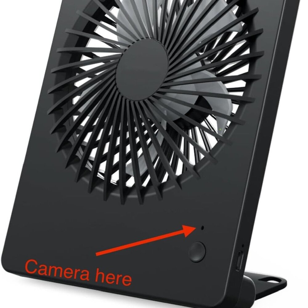 Spy Nanny Camera 4k AND 1080p Resolution in Desk Fan